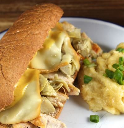 Garlic Chicken &#038; Artichoke Sub Sandwiches