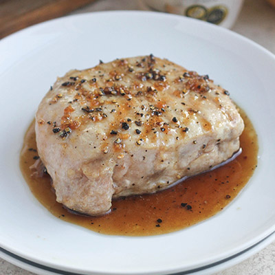 Garlic-Bourbon Glazed Pork Chops