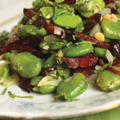 Lima Bean and Salami Salad