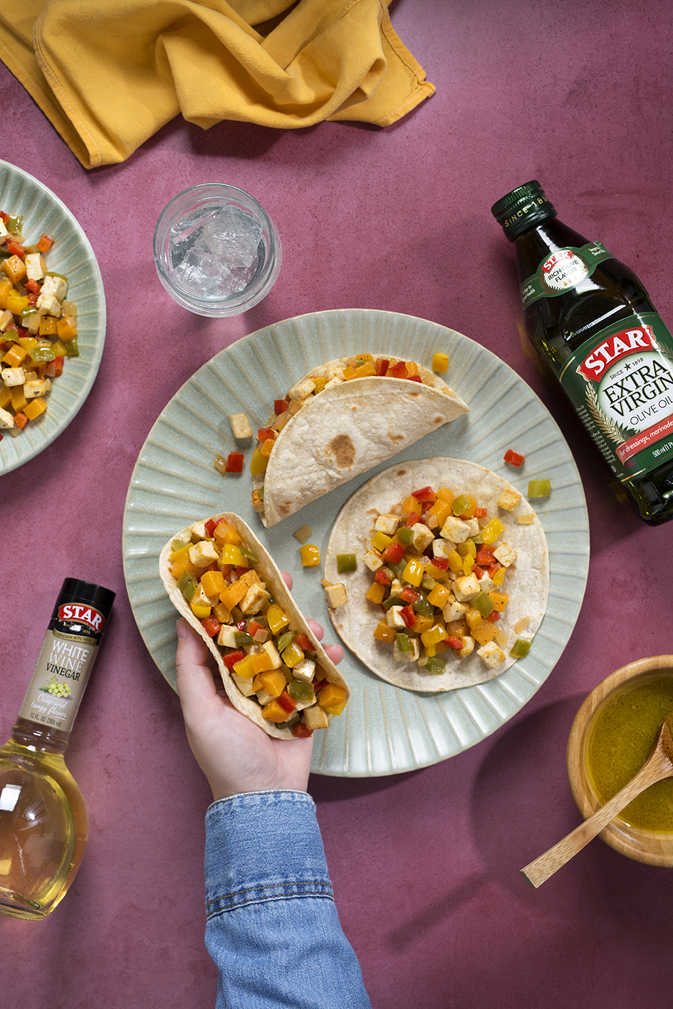 Colorful Vegetarian Tacos for Fall