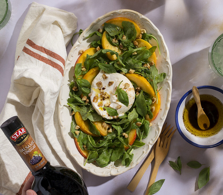 Peach and Burrata Salad