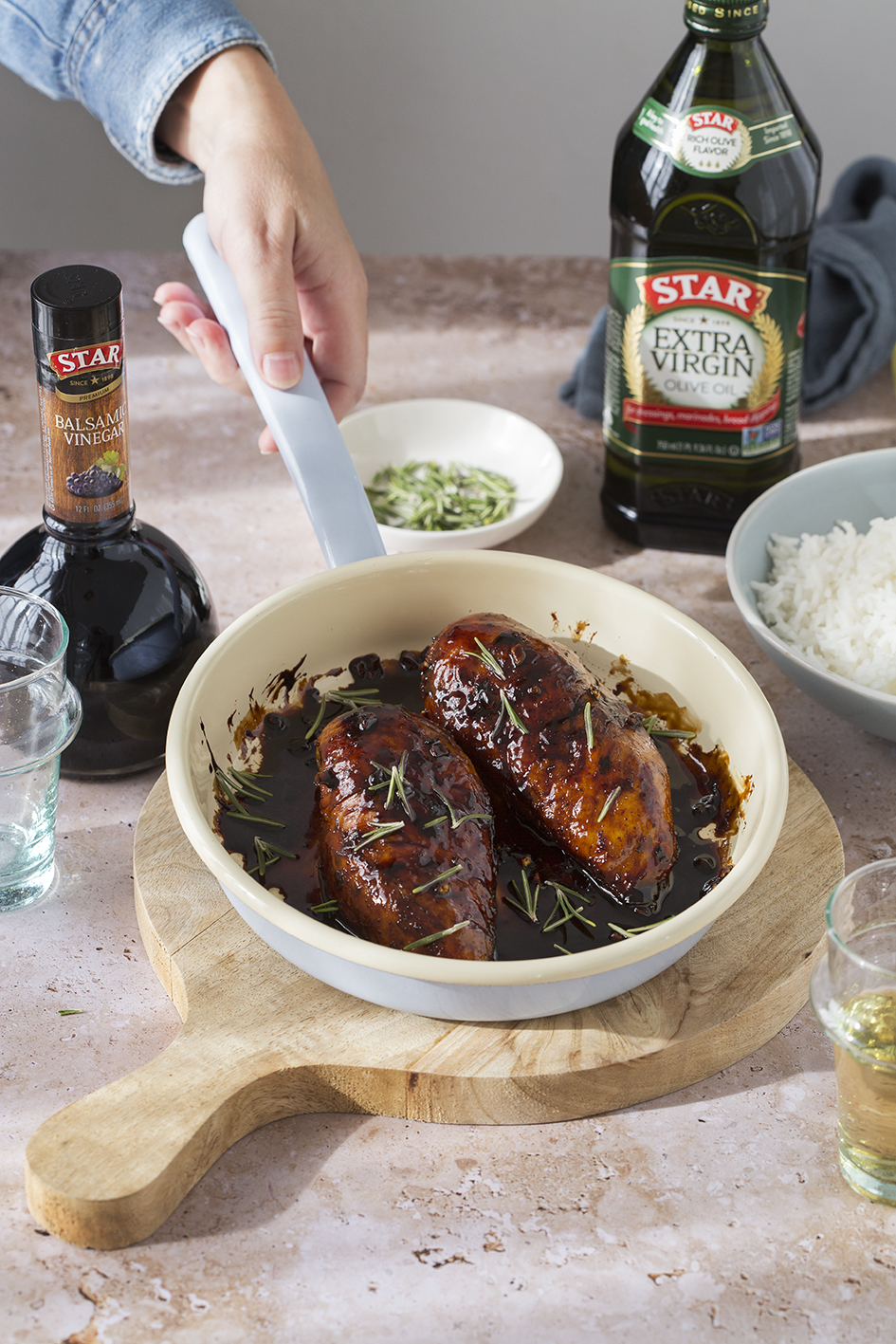 Glazed Chicken with Balsamic Vinegar and Honey