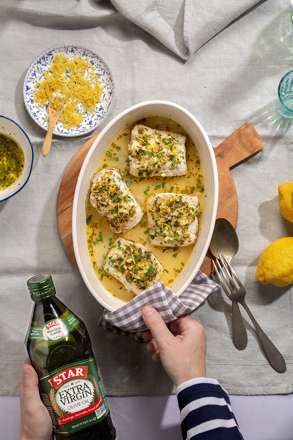 Lemony Baked Cod