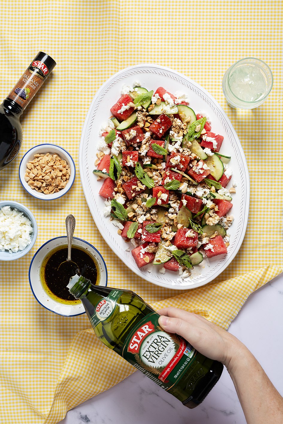 Watermelon and Cucumber Salad