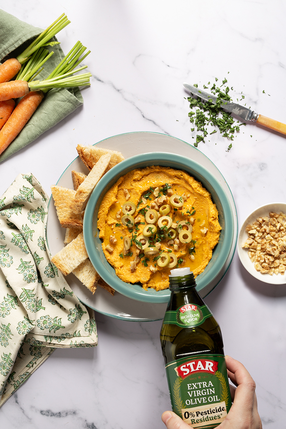 Carrot Dip with Olives