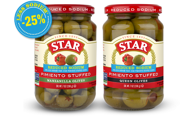 Jar of Star Pitted Black Hojiblanca Olives