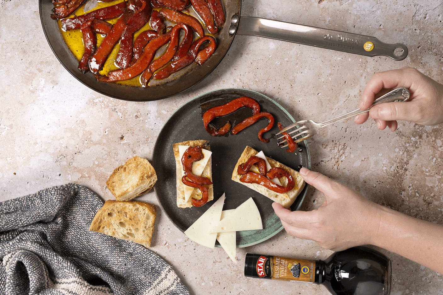 Star - Caramelized Bell Peppers with Balsamic Vinegar