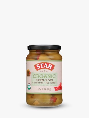 Jar of Star Organic Green Olives