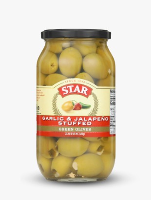 Jar of Star Organic Kalamata Olives Pitted