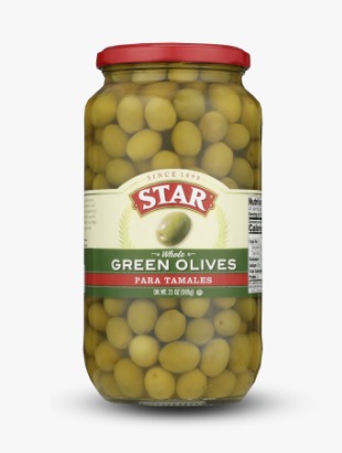 Jar of Star Green Olives para Tamales