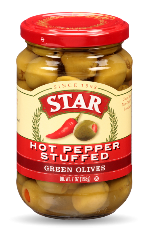 Hot Pepper Stuffed Olives