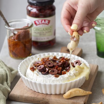 Baked Brie with Olives, An Appetizer that Never Fails