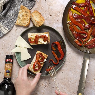 Caramelized Bell Peppers with Balsamic Vinegar