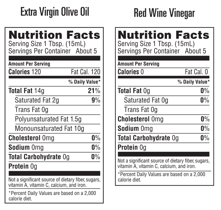 Oil And Vinegar Dressing Nutrition Facts Blog Dandk.